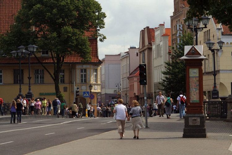 Старият град на Клайпеда в Литва