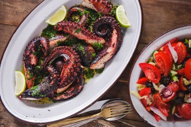 Греческая кухня: осьминог на гриле