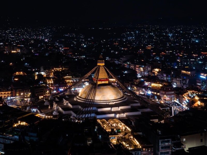 "Boudhanath: A captivating symbol of Buddhist culture and spirituality in Kathmandu."