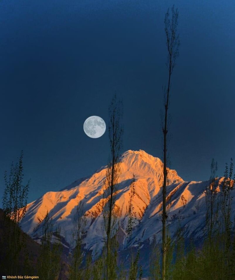 Moon light on Rakaposhi