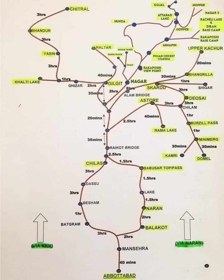 Map of tour